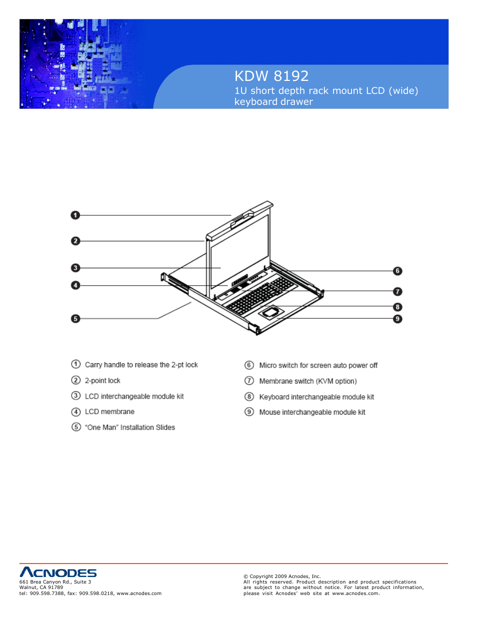 Kdw 8192, 3 diagram 1.4 diagram 4 | Acnodes KDW 8192 User Manual | Page 6 / 18