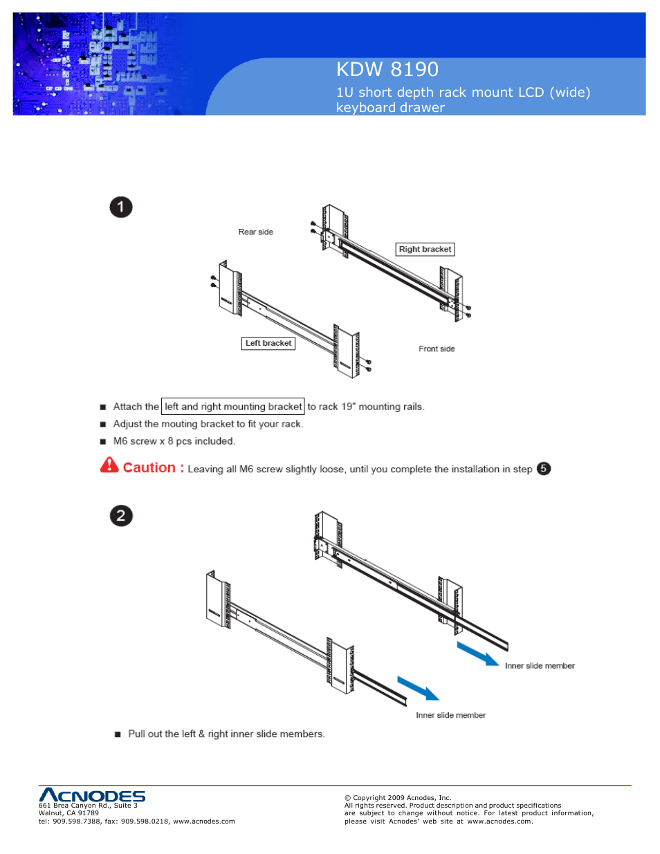 Kdw 8190 | Acnodes KDW 8192 User Manual | Page 7 / 18