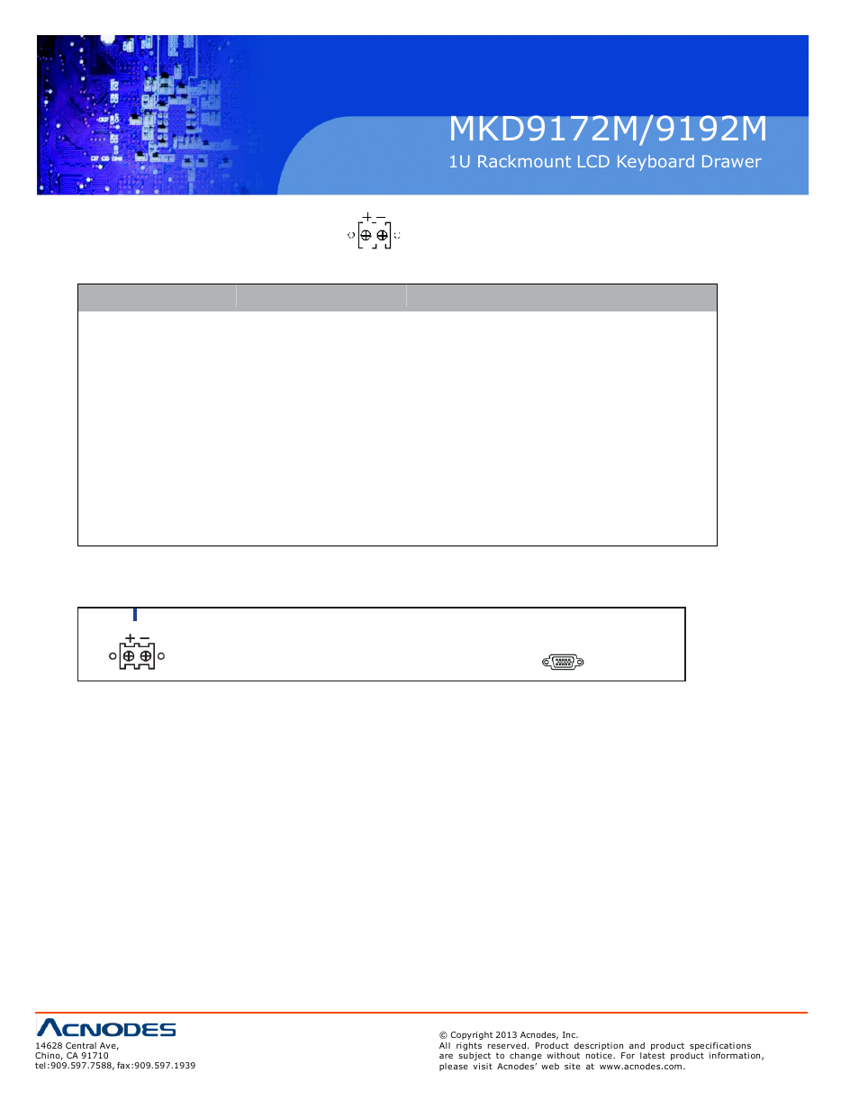 2 > options : dc power, Dc power | Acnodes MKD 9192M User Manual | Page 14 / 14