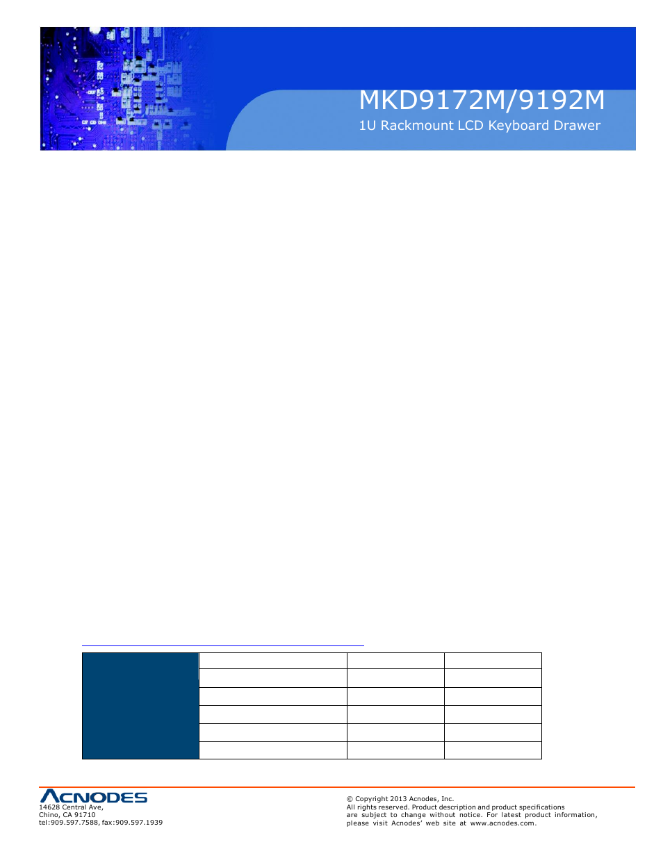 Acnodes MKD 9192M User Manual | Page 3 / 14