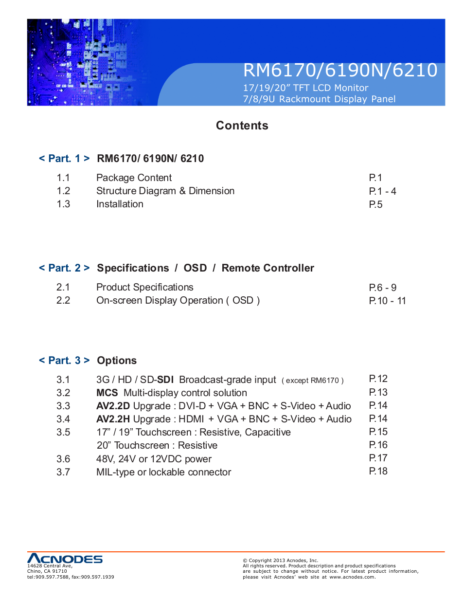 Acnodes RM 6210 User Manual | Page 3 / 22