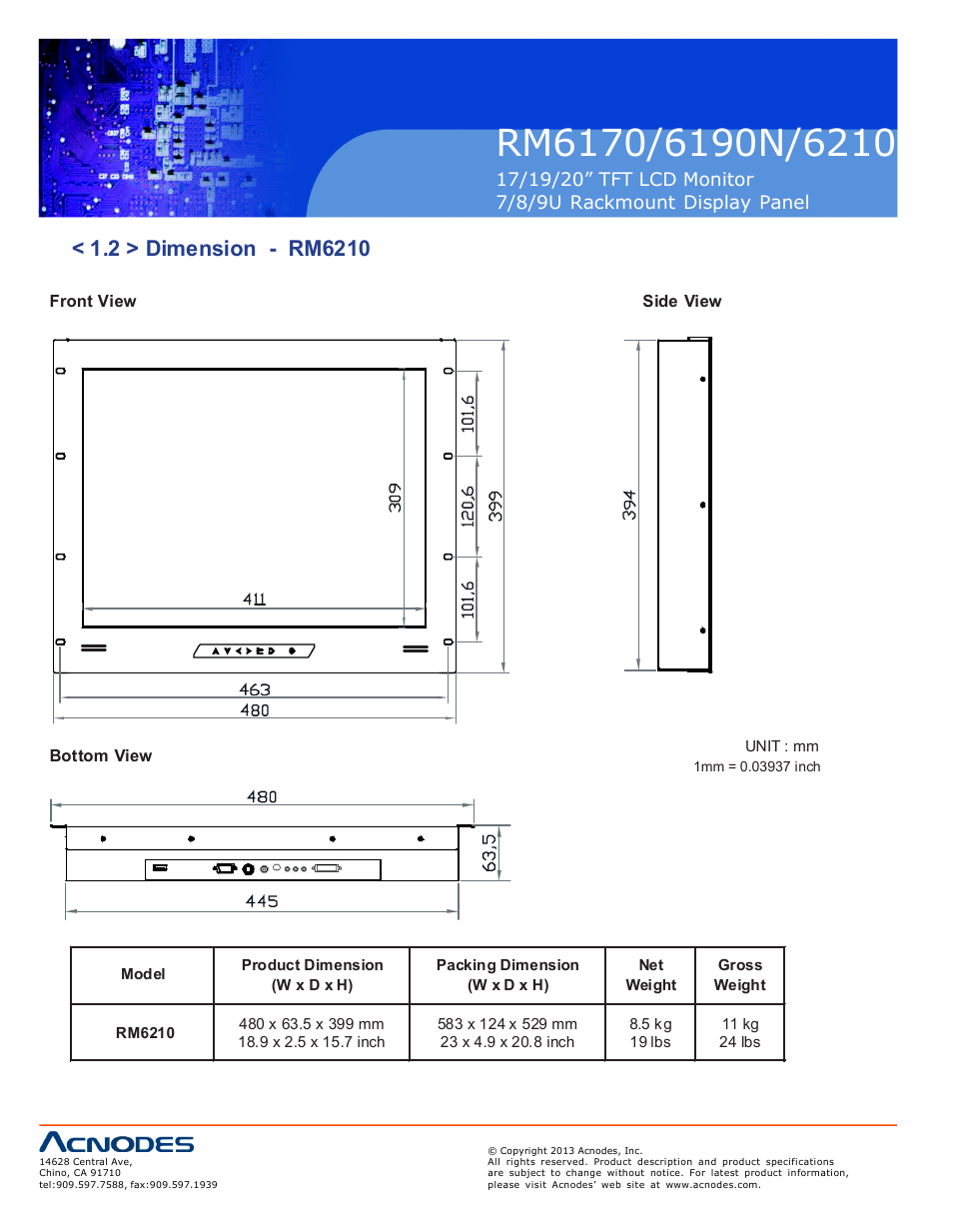 Rp-920 | Acnodes RM 6210 User Manual | Page 8 / 22