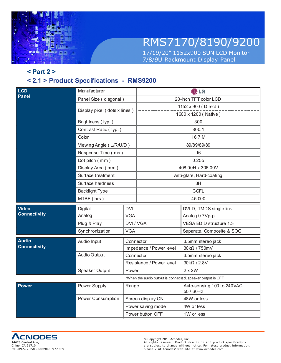 Acnodes RMS 9200 User Manual | Page 12 / 16
