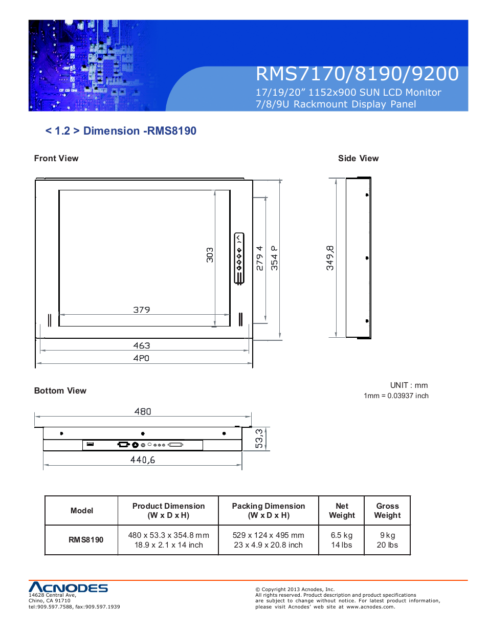 Sp-819 | Acnodes RMS 9200 User Manual | Page 7 / 16