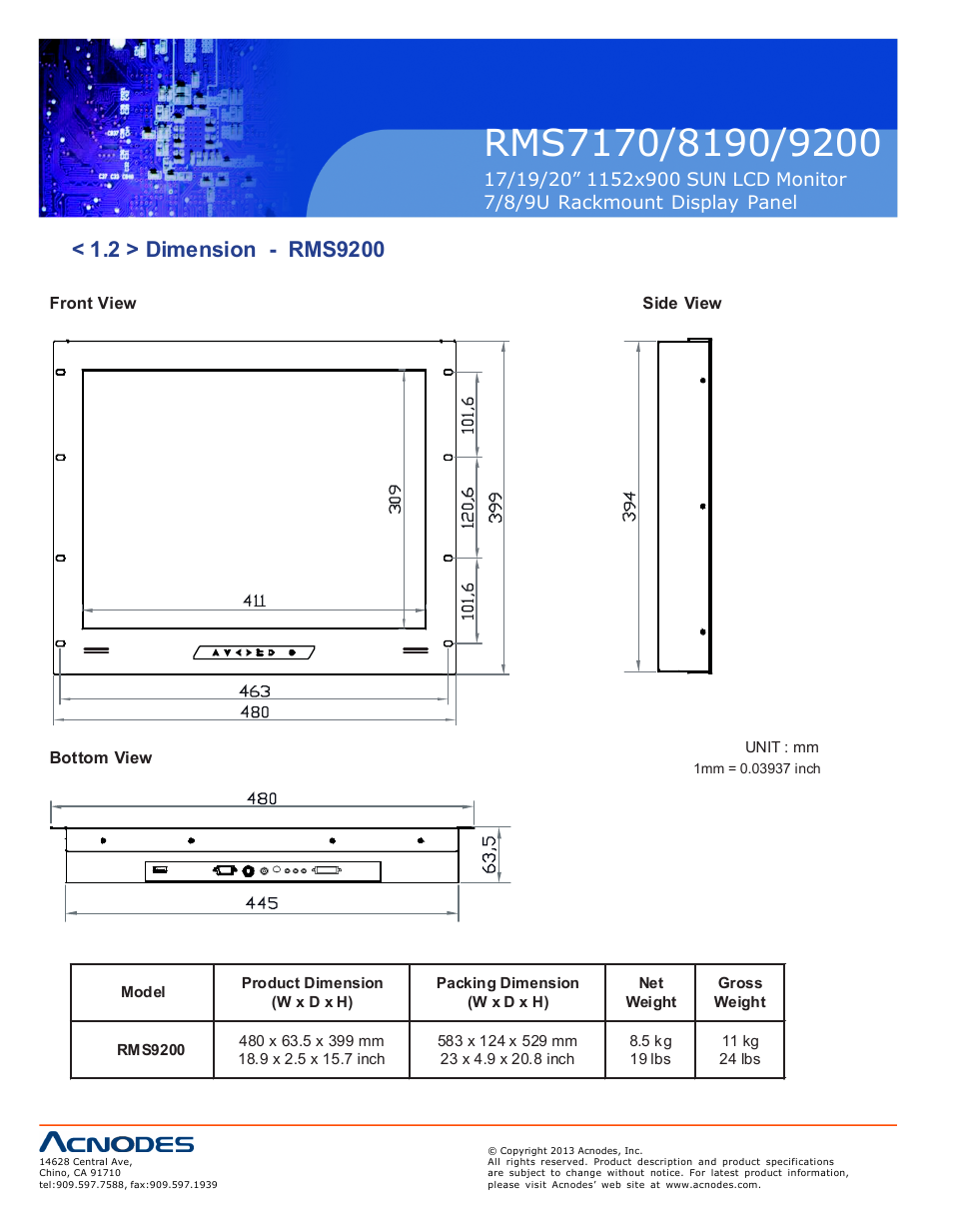 Sp-920 | Acnodes RMS 9200 User Manual | Page 8 / 16