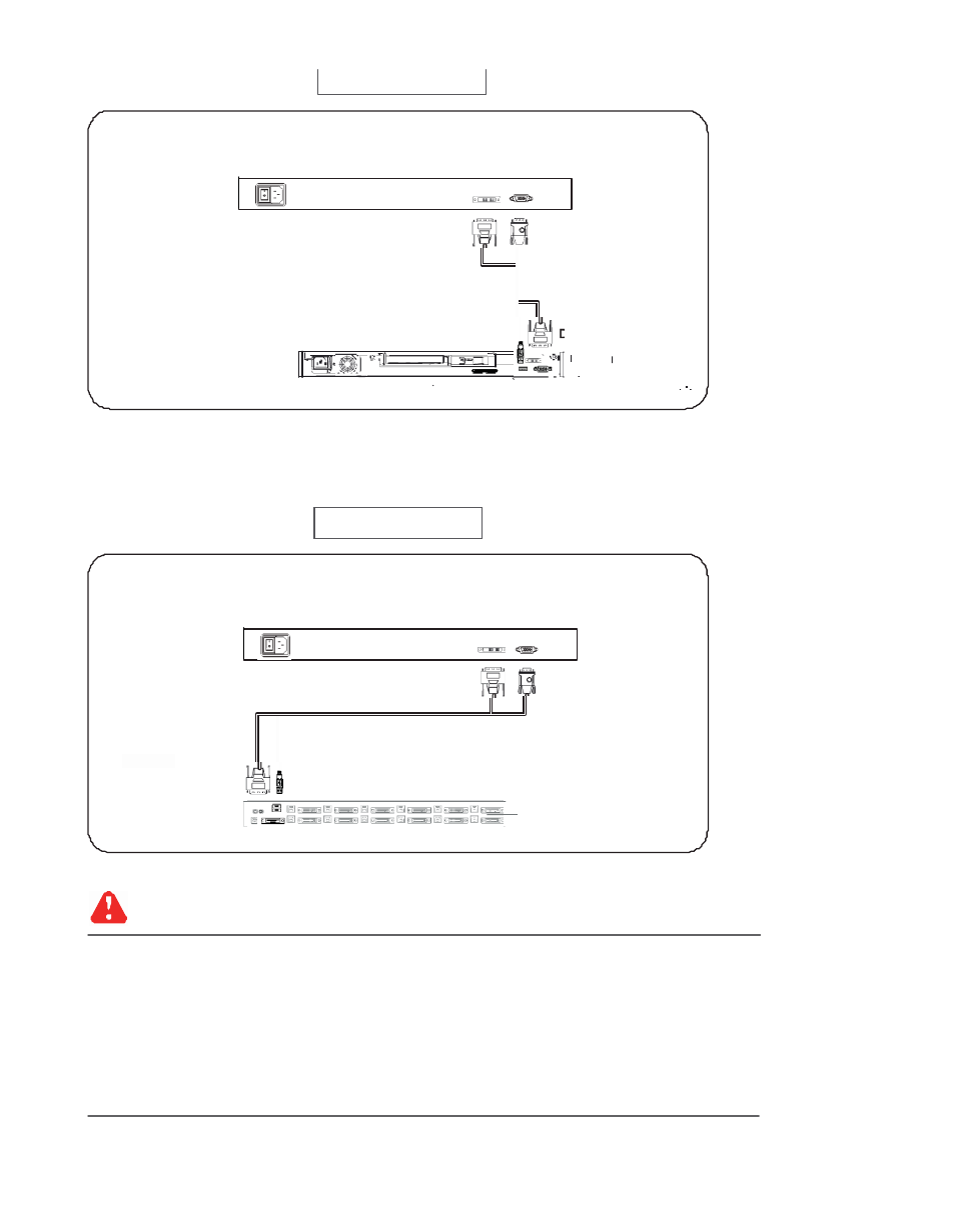 4 > connection to usb server via cx-6 cable, 4 > connection to external kvm via cx-6 cable | Acnodes KDM 8270 User Manual | Page 10 / 21