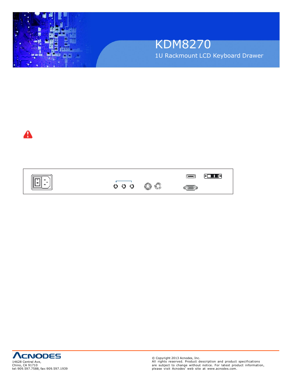 Kdm8270, 2 > options, Hdmi | Av - audio | Acnodes KDM 8270 User Manual | Page 20 / 21