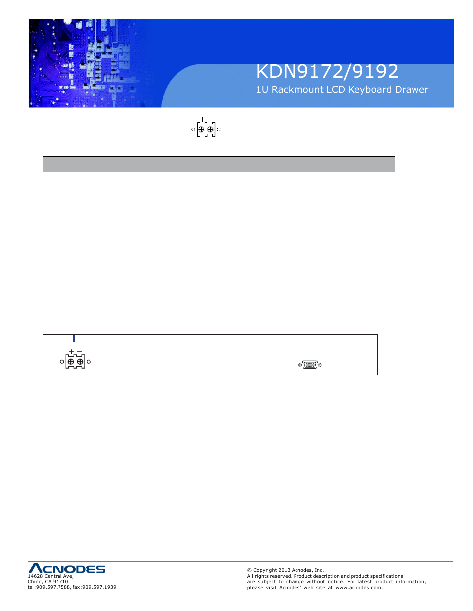 2 > options : dc power, Dc power | Acnodes KDN 9192 User Manual | Page 15 / 15