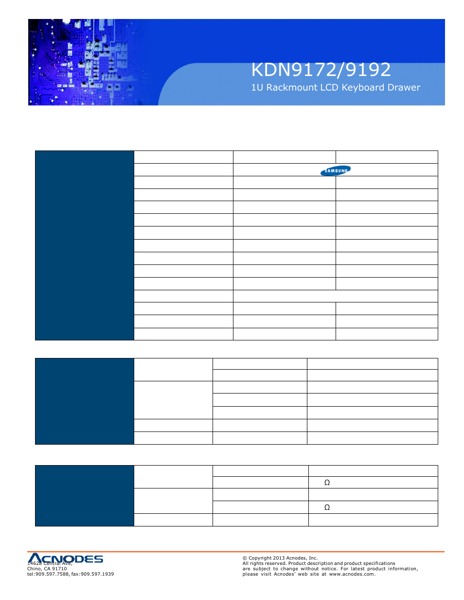 Part 2 > < 2.1 > product specifications | Acnodes KDN 9192 User Manual | Page 9 / 15