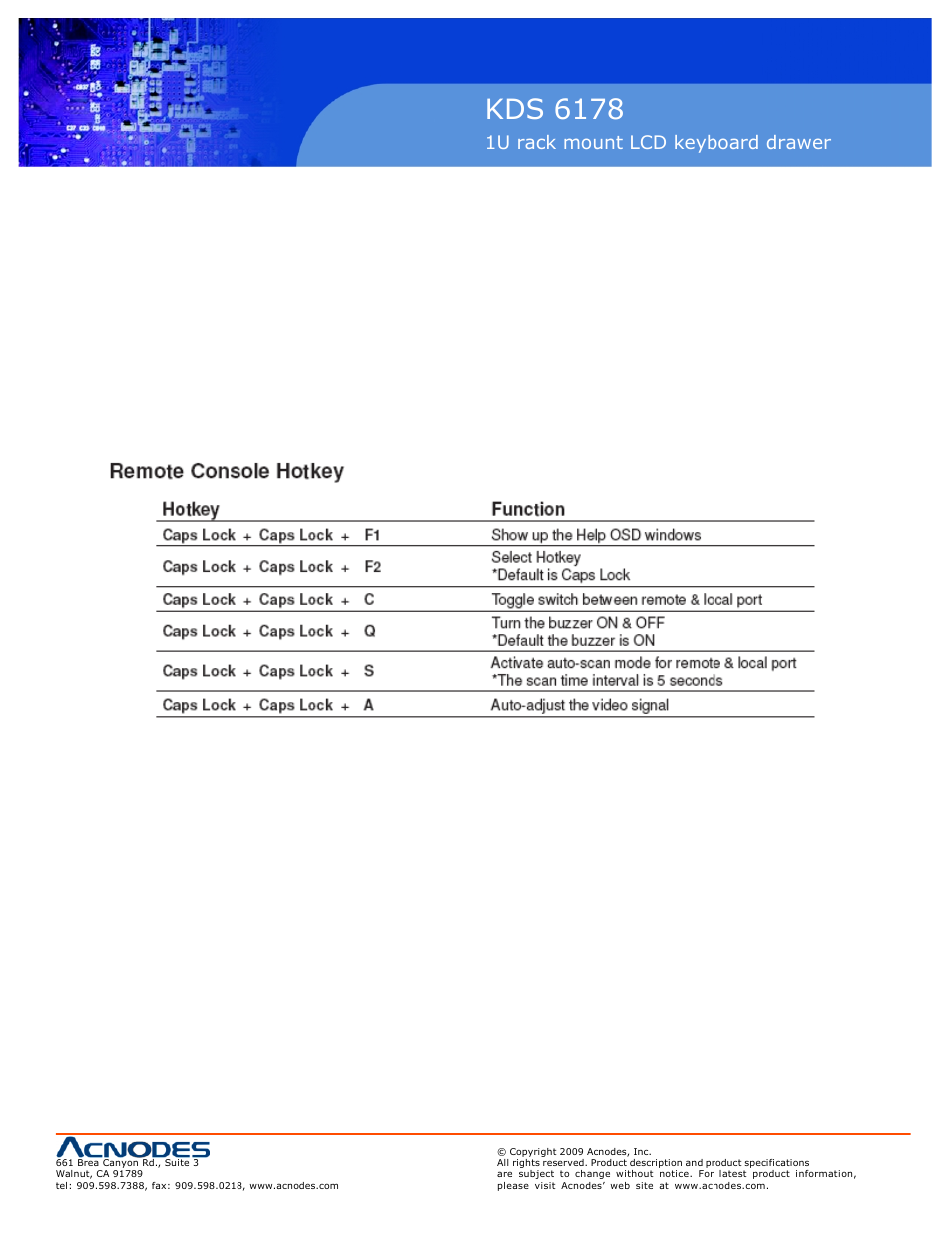 Kds 6178 | Acnodes KDS 6178 User Manual | Page 23 / 25