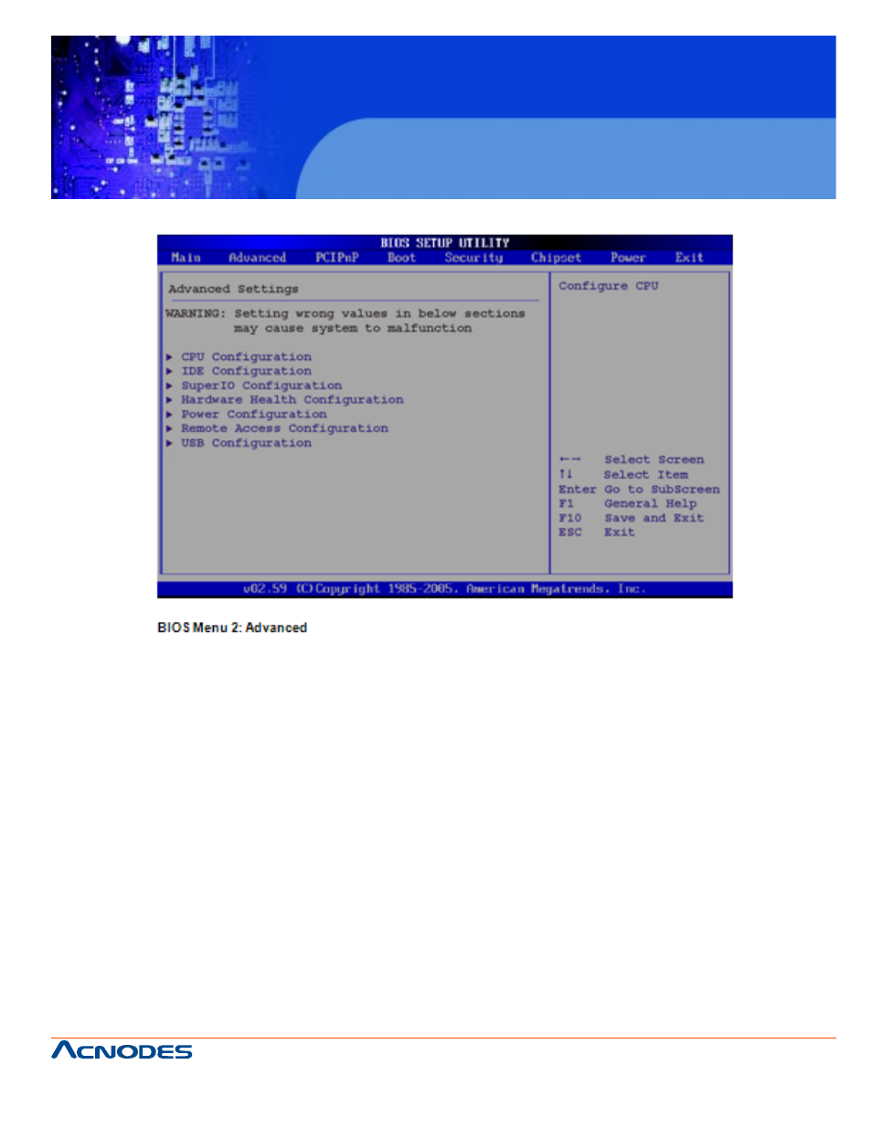 Kd 9170n, 1 cpu configuration | Acnodes KD 9170N User Manual | Page 55 / 98