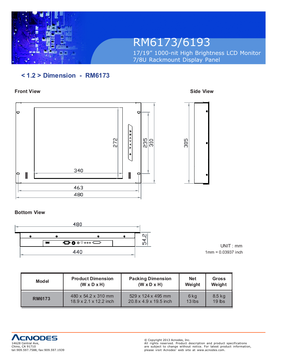 Rp-h717 | Acnodes RM 6193 User Manual | Page 6 / 19