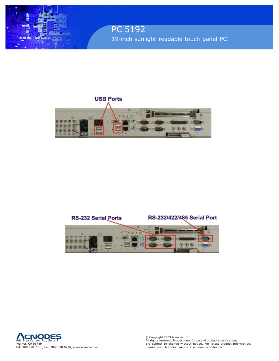 Rmc 7152, Pc 5192 | Acnodes PC 5192 User Manual | Page 25 / 104