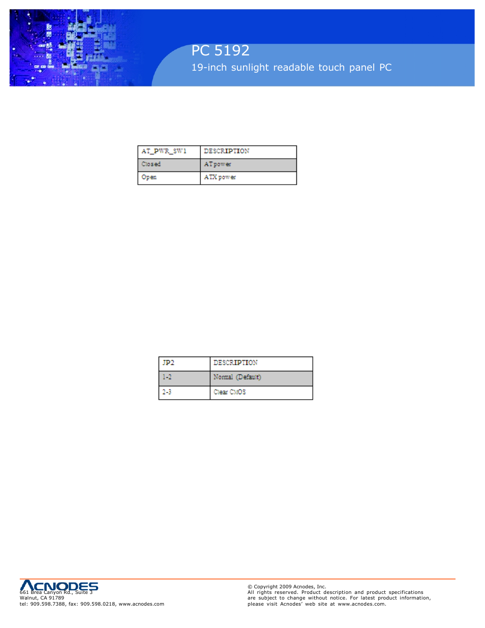 Pc 5150, Pc 5192 | Acnodes PC 5192 User Manual | Page 32 / 104