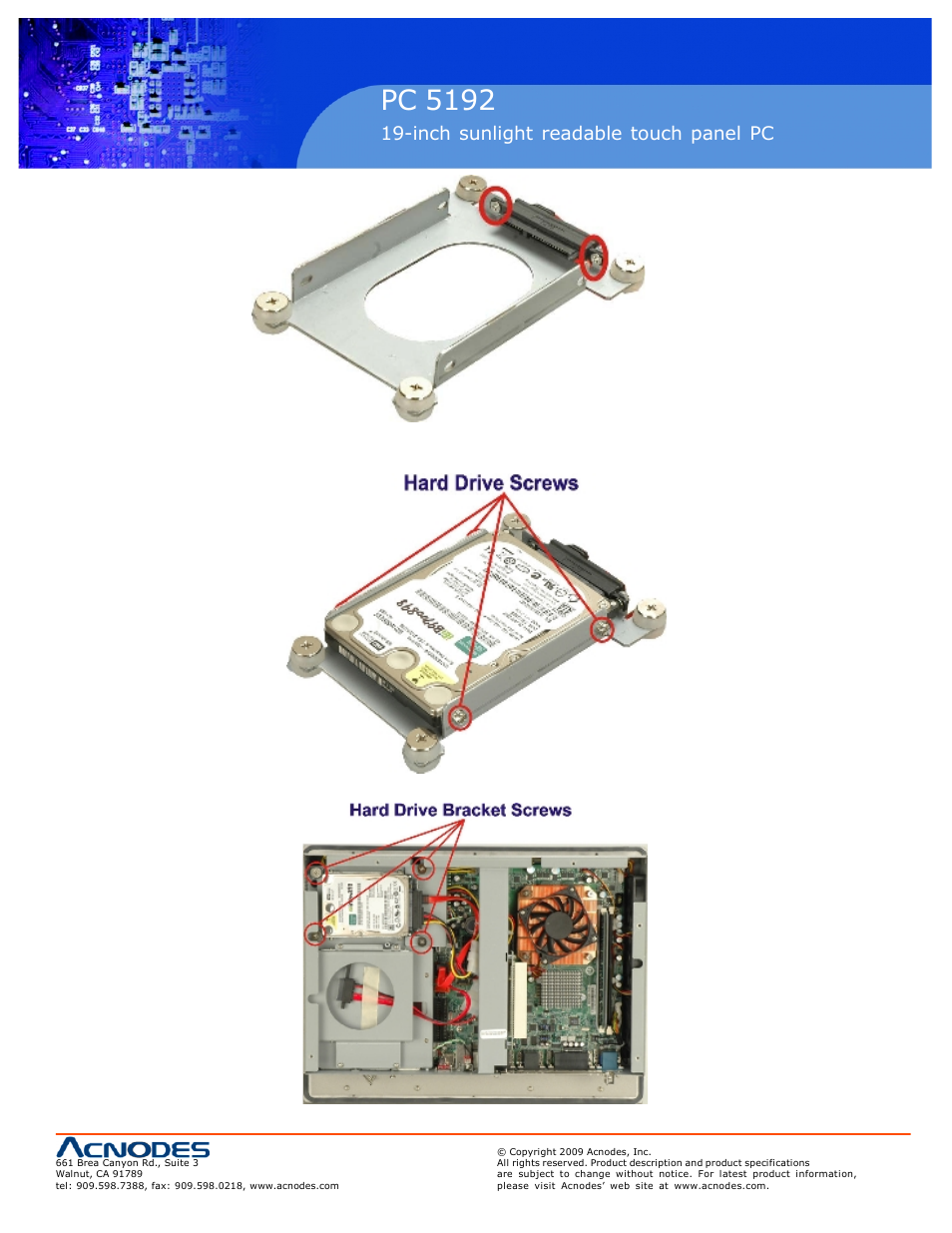 Rmc 7152, Pc 5192 | Acnodes PC 5192 User Manual | Page 37 / 104