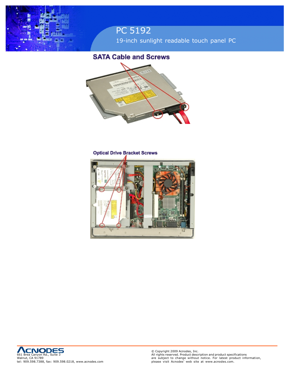 Rmc 7152, Pc 5192 | Acnodes PC 5192 User Manual | Page 41 / 104