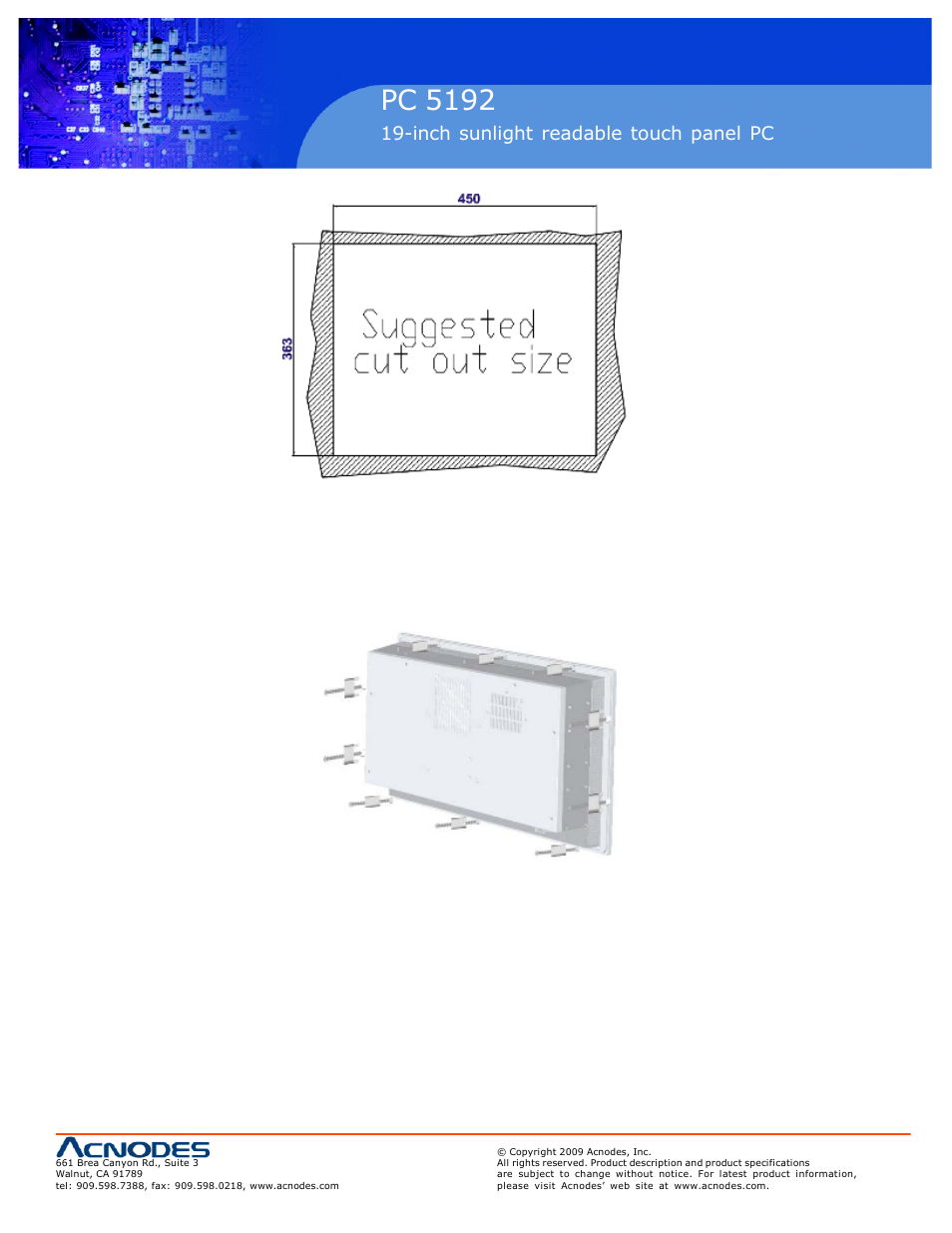 Rmc 7152, Pc 5192 | Acnodes PC 5192 User Manual | Page 45 / 104