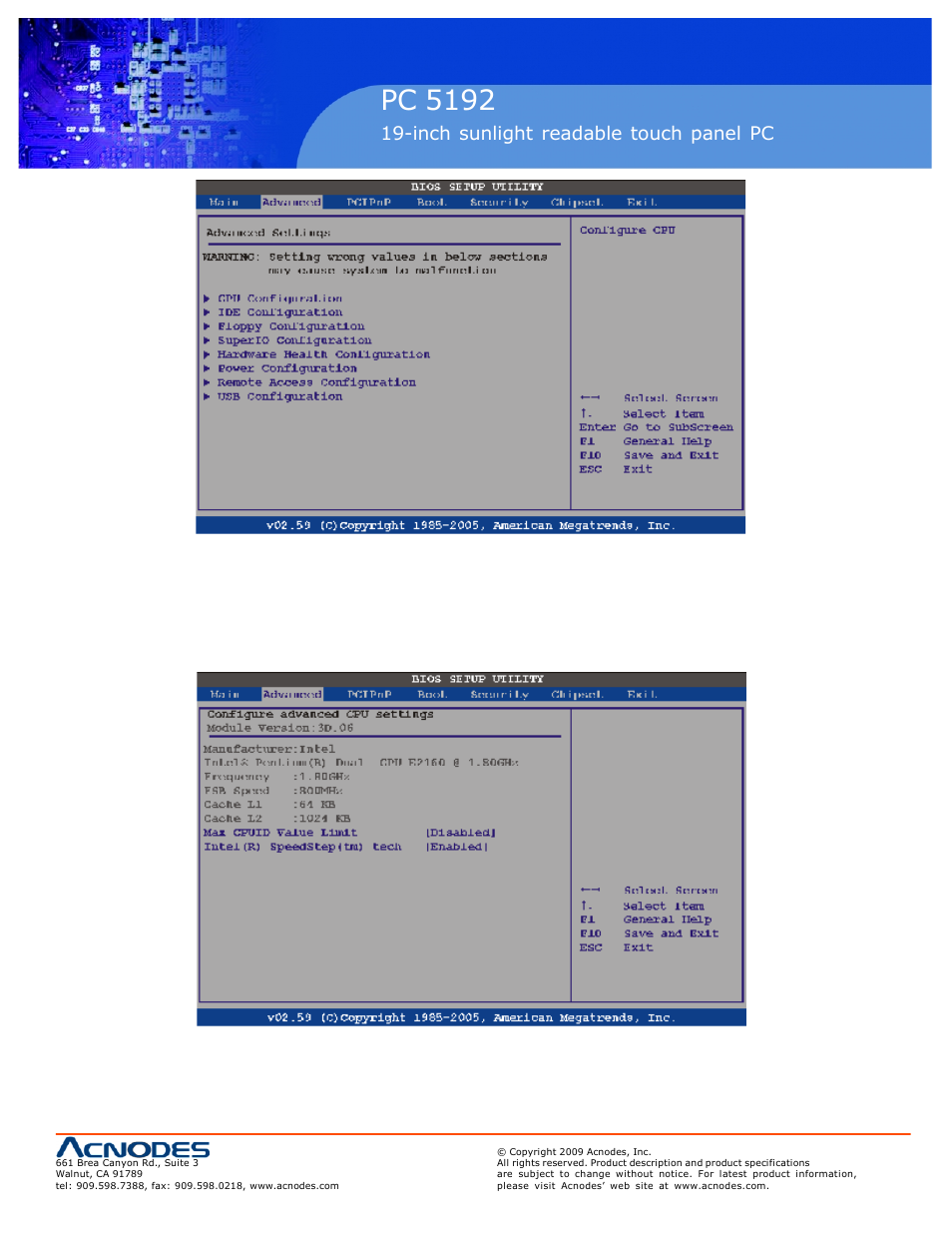 Rmc 7152, Pc 5192 | Acnodes PC 5192 User Manual | Page 51 / 104