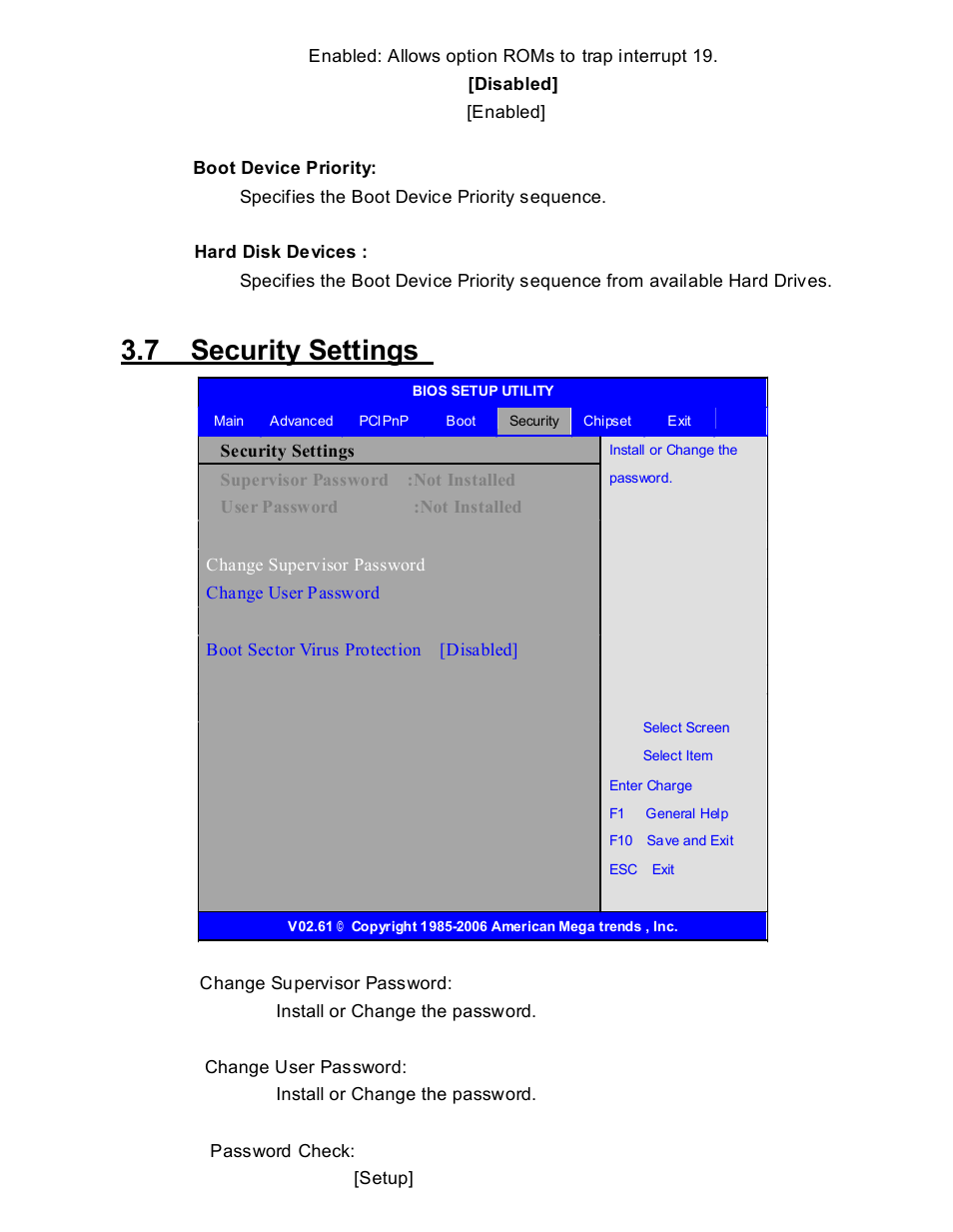 7 security settings | Acnodes PCH 3591 User Manual | Page 40 / 77