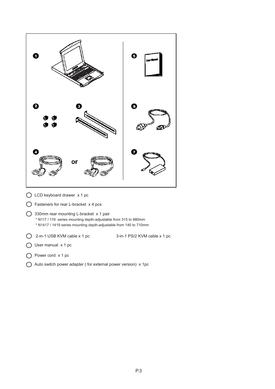 Chapter 1, 3 package contents | Acnodes KD 8191 User Manual | Page 6 / 27