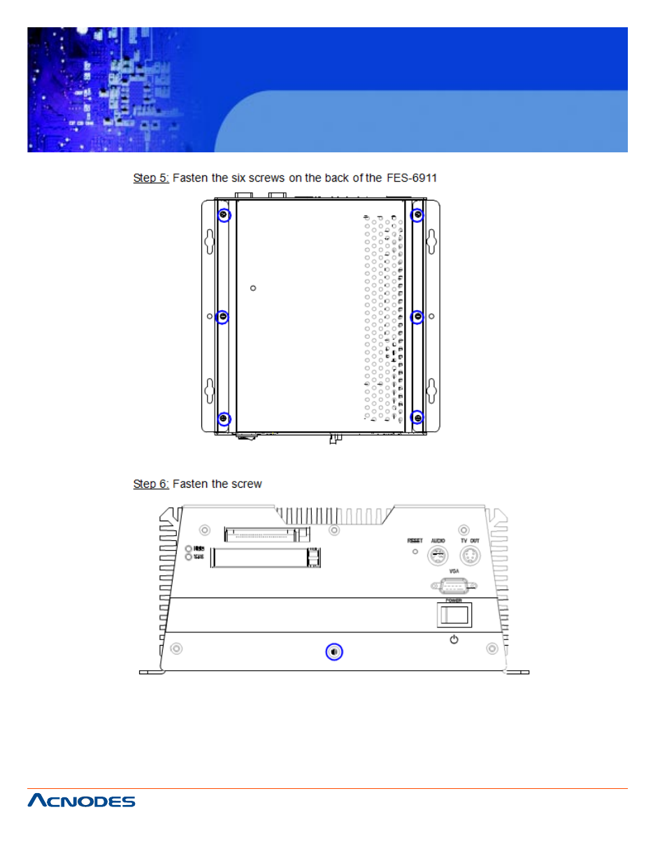 Fes6911 | Acnodes FES 6911 User Manual | Page 30 / 58