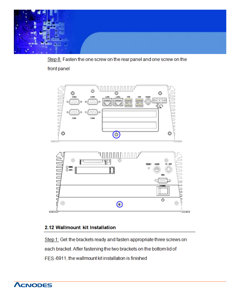 Fes6911 | Acnodes FES 6911 User Manual | Page 35 / 58