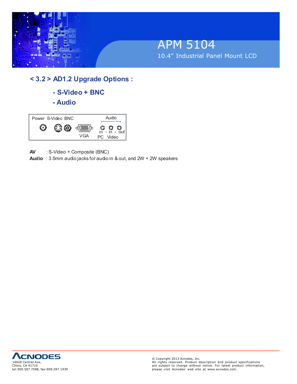 Apm 51 04 | Acnodes APM 5104 User Manual | Page 14 / 19