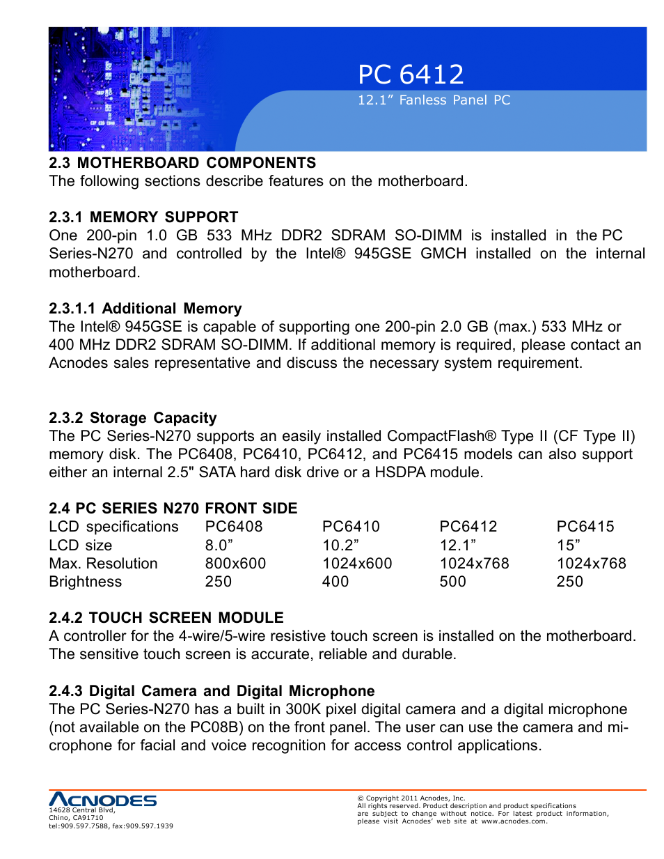 Pc 6412 | Acnodes PC 6412 User Manual | Page 19 / 107