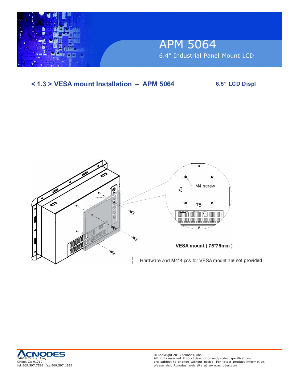 Apm 50 64 | Acnodes APM 5064 User Manual | Page 9 / 19