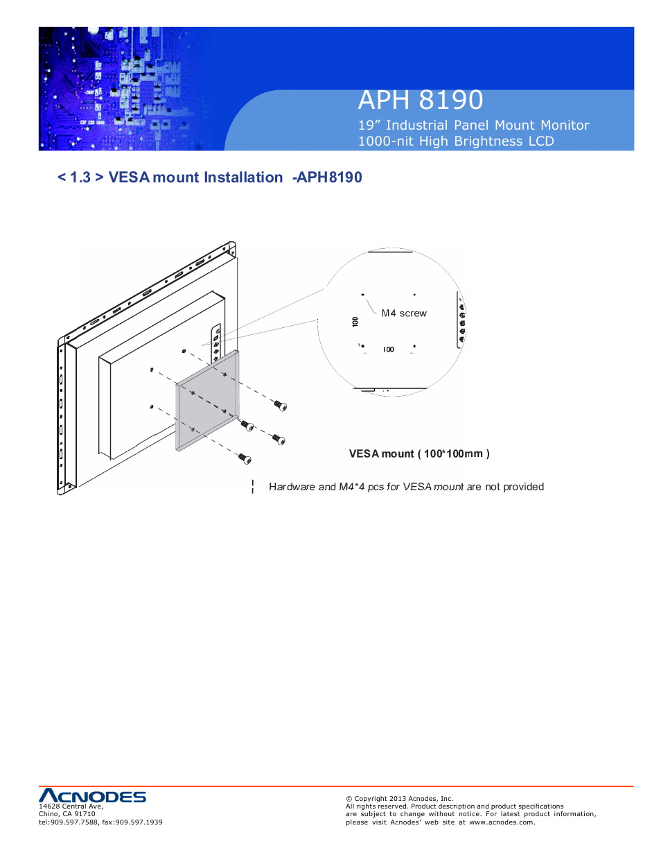 Aph 819 0 | Acnodes APH 8190 User Manual | Page 9 / 24