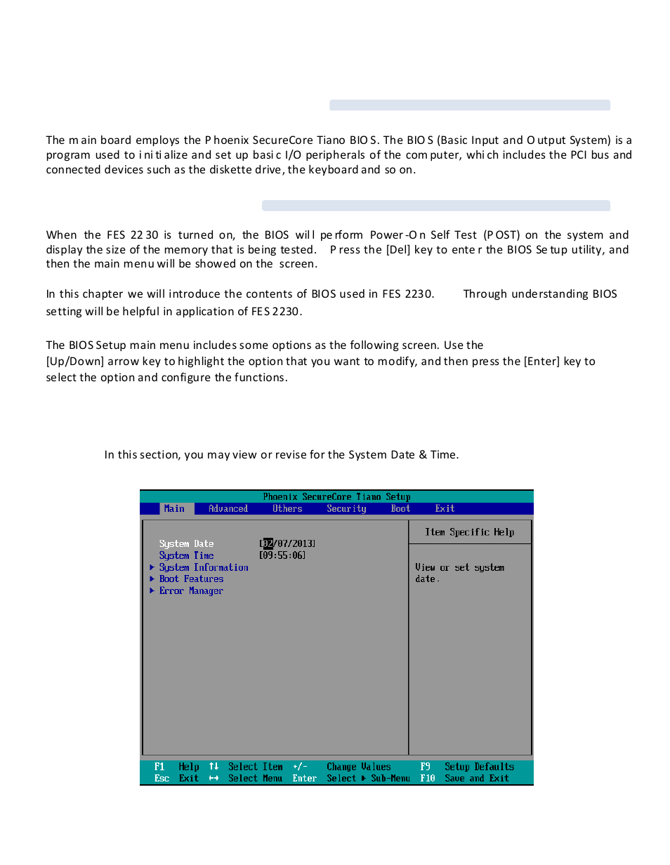 Chapter 3: bios setup menu, 1. bios configuration overview, 2. entering bios setup | Acnodes FES 2230 User Manual | Page 25 / 44