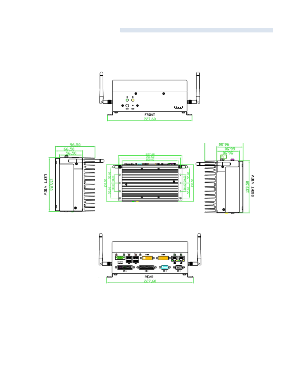 4 mechanical diagrams, Fes 2230 | Acnodes FES 2230 User Manual | Page 9 / 44