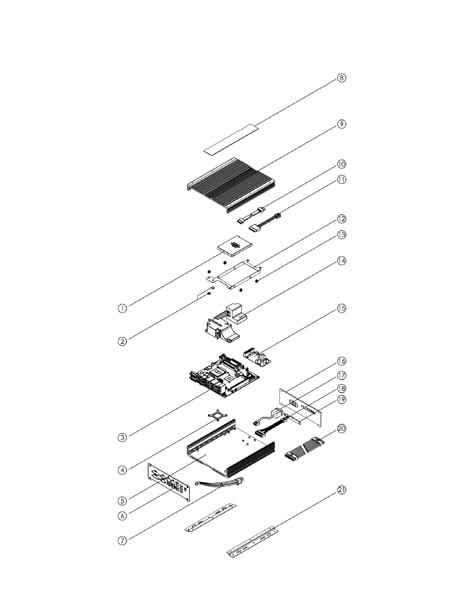 Exploded view of the fes2953 assembly | Acnodes FES 2953 User Manual | Page 12 / 47