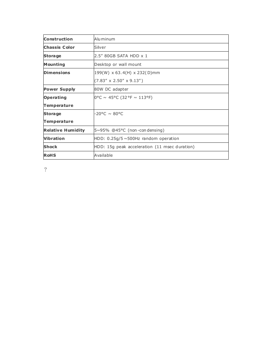 Specification | Acnodes FES 2953 User Manual | Page 9 / 47