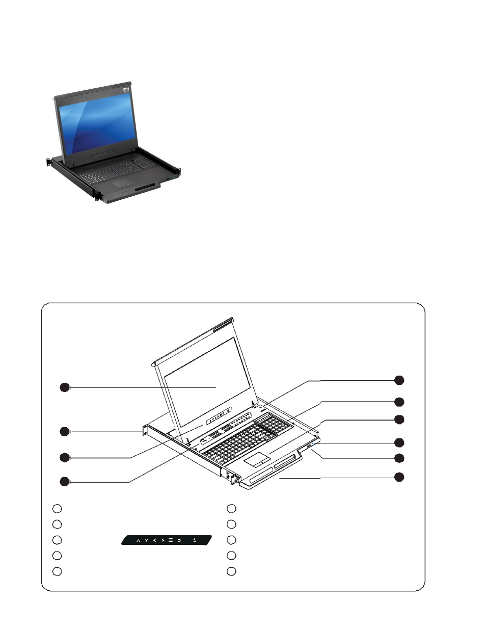 Part 1 > < 1.1 > package content, 2 > structure diagram | Acnodes MKD 6117U User Manual | Page 5 / 19