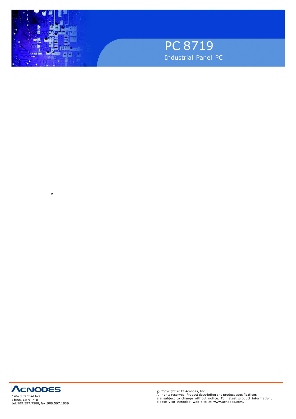 Acnodes PC 8719 User Manual | 85 pages