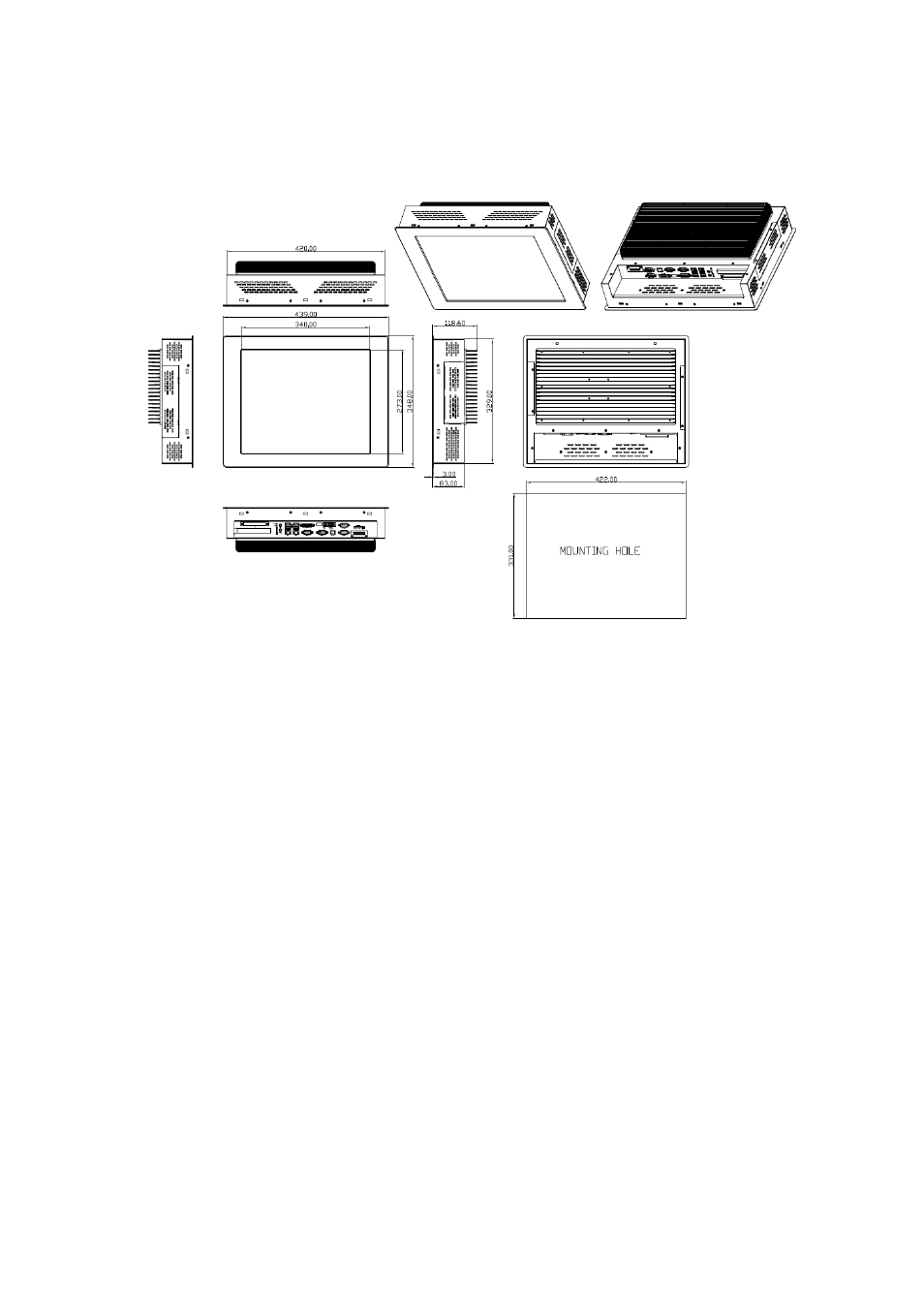 2 dimensions | Acnodes PC 8719 User Manual | Page 8 / 85