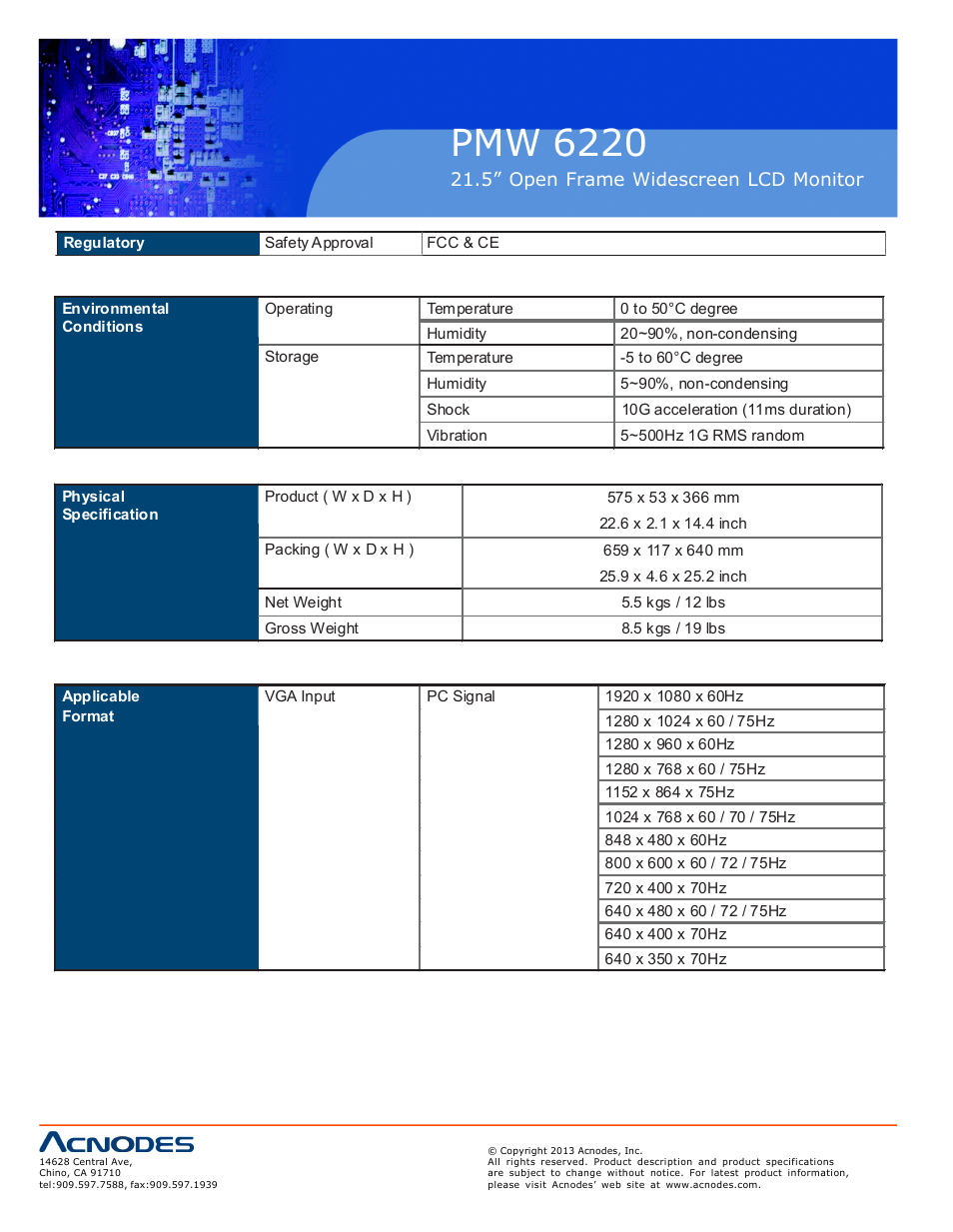 Pmw 6220 | Acnodes PMW 6220 User Manual | Page 10 / 23