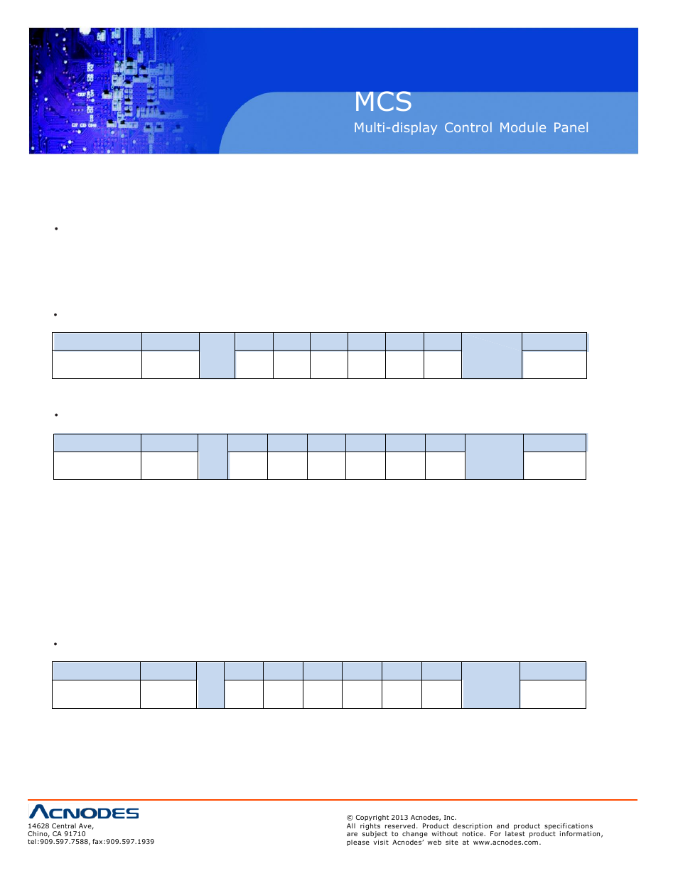 6 > get screen status | Acnodes MCS User Manual | Page 12 / 31