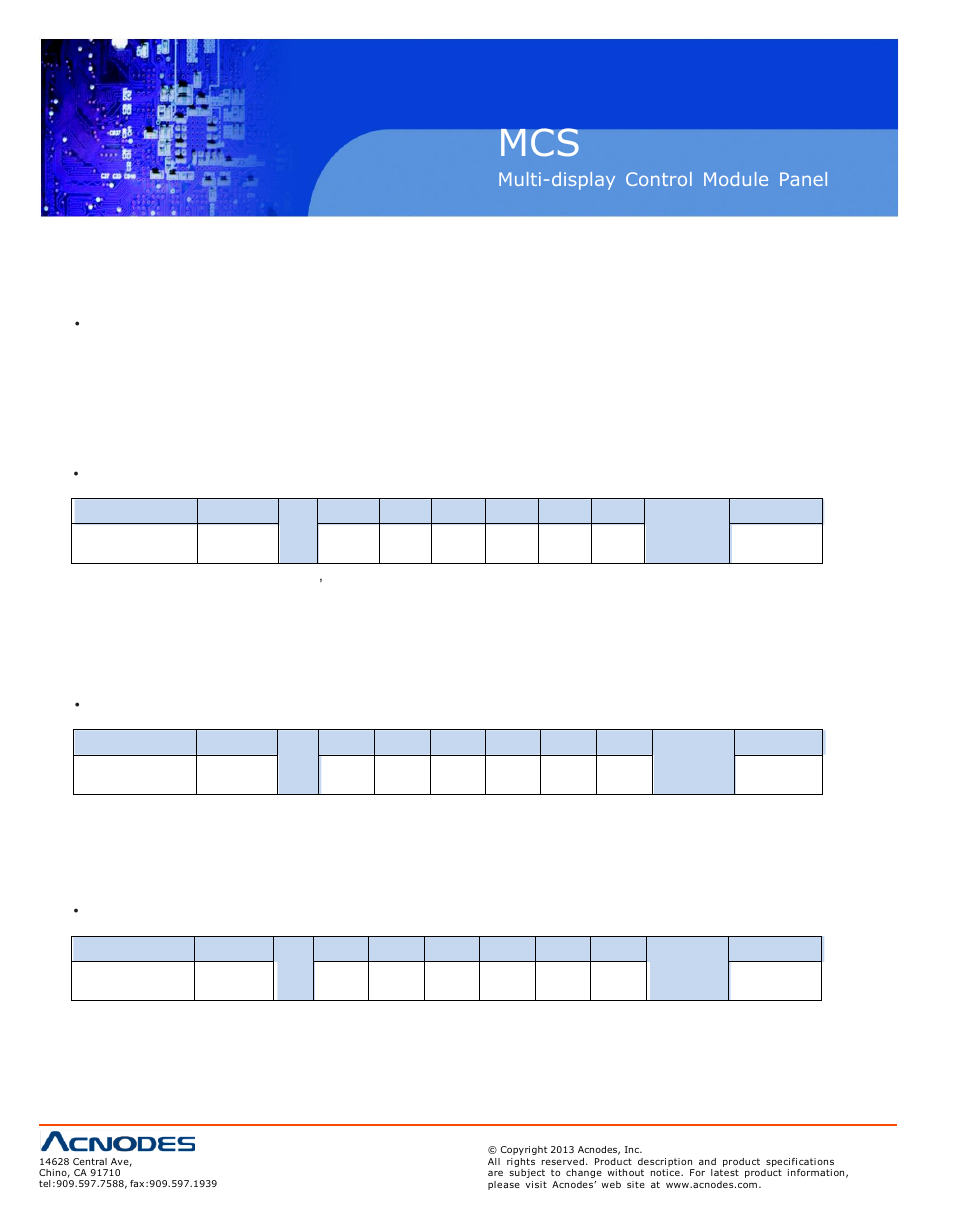 8 > set display id | Acnodes MCS User Manual | Page 14 / 31