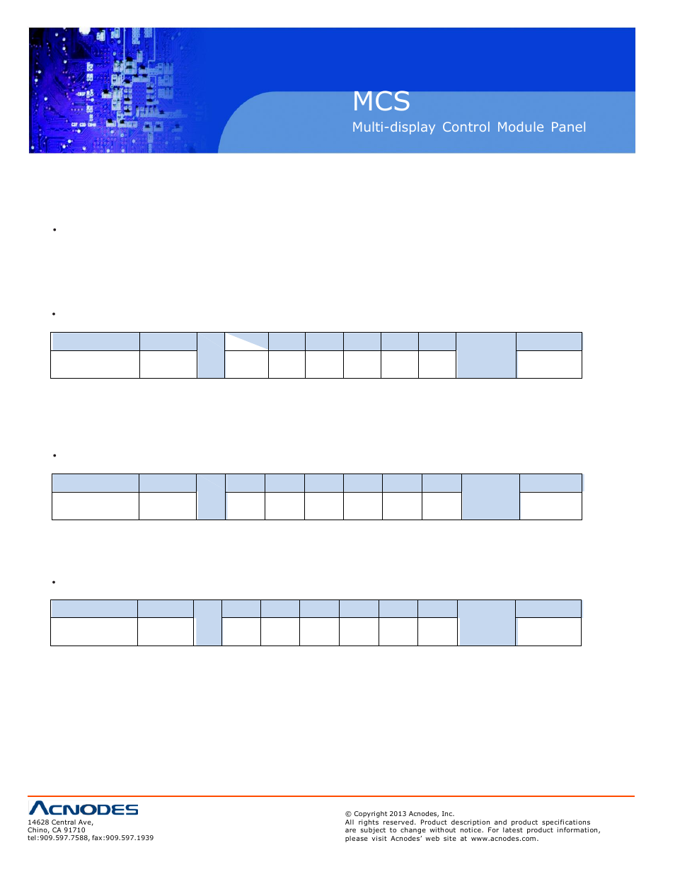 10 > show display id & name | Acnodes MCS User Manual | Page 16 / 31