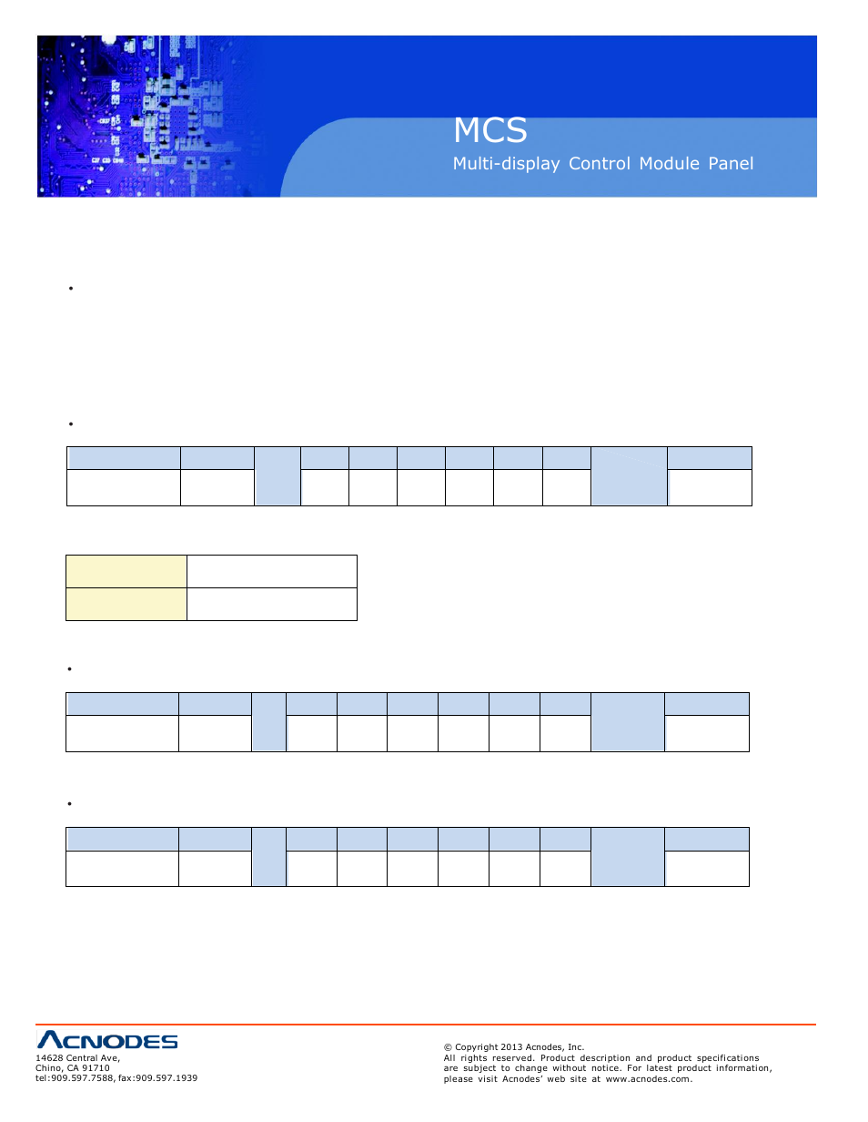 16 > sound select control | Acnodes MCS User Manual | Page 22 / 31