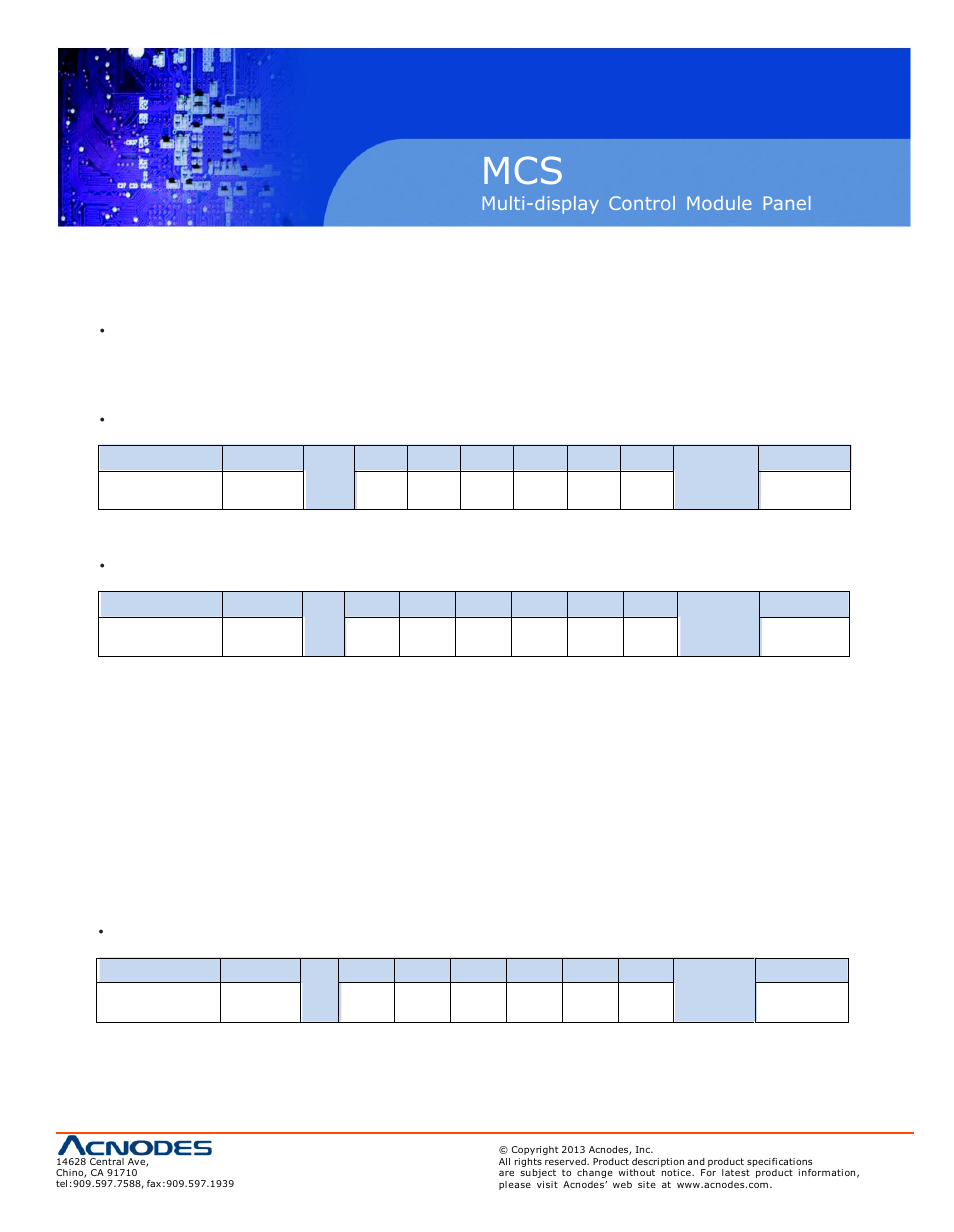 3 > get name | Acnodes MCS User Manual | Page 9 / 31