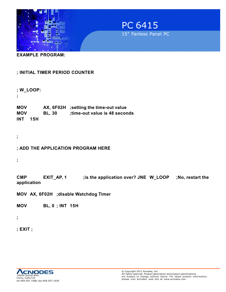 Pc 6415 | Acnodes PC 6415 User Manual | Page 101 / 107