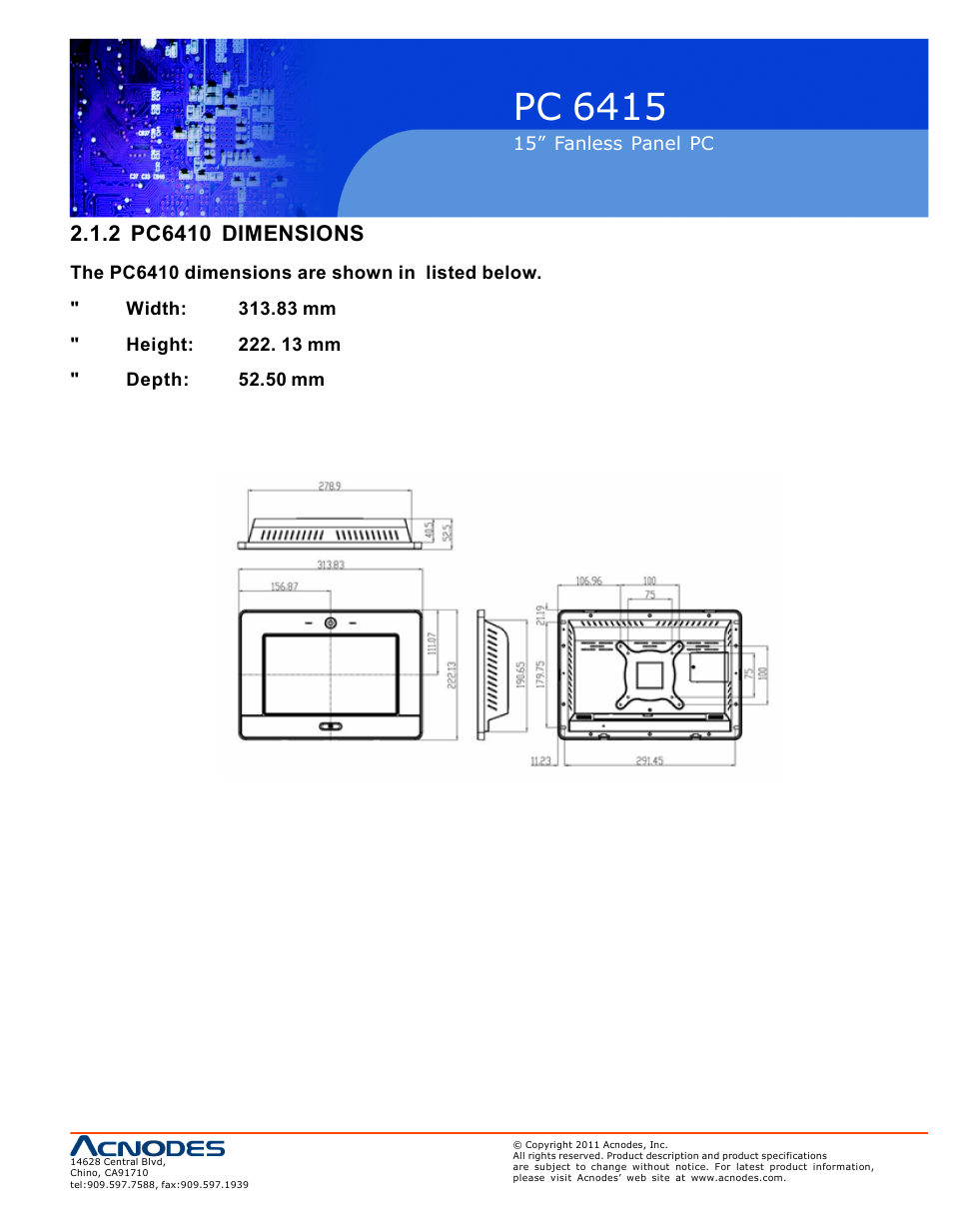 Pc 6415 | Acnodes PC 6415 User Manual | Page 15 / 107