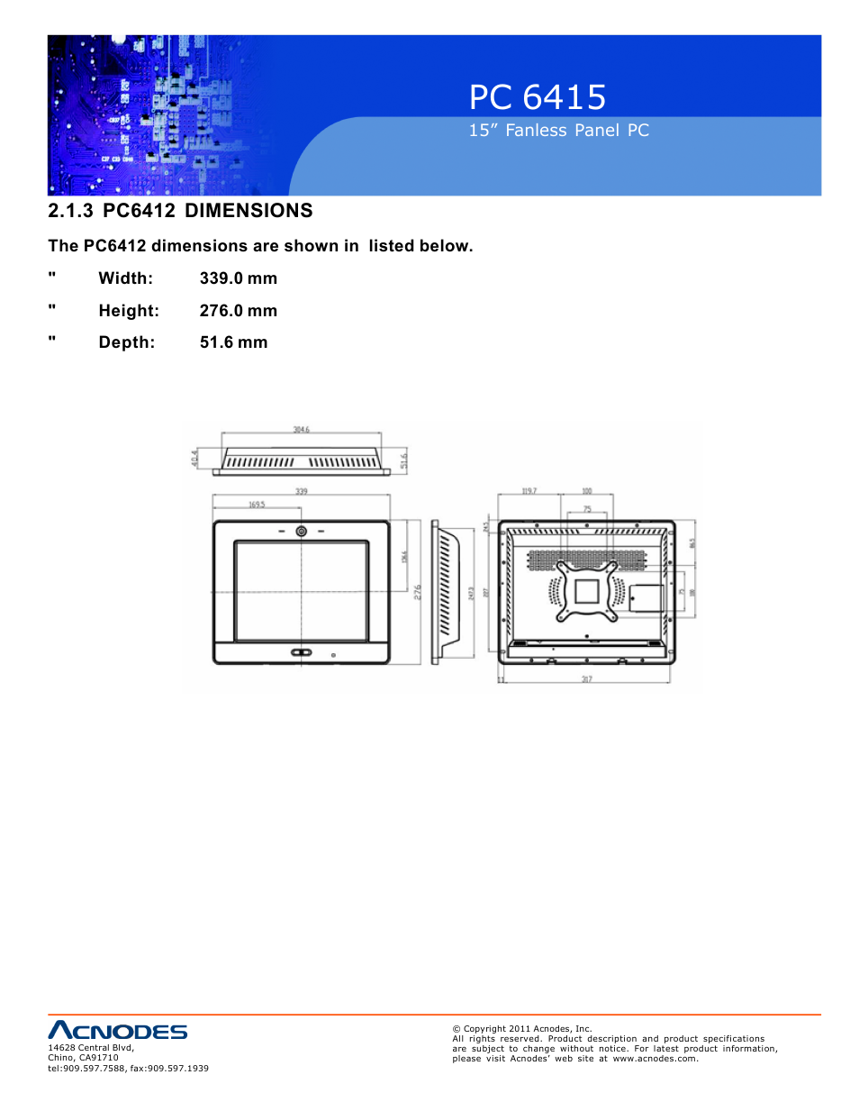 Pc 6415 | Acnodes PC 6415 User Manual | Page 16 / 107