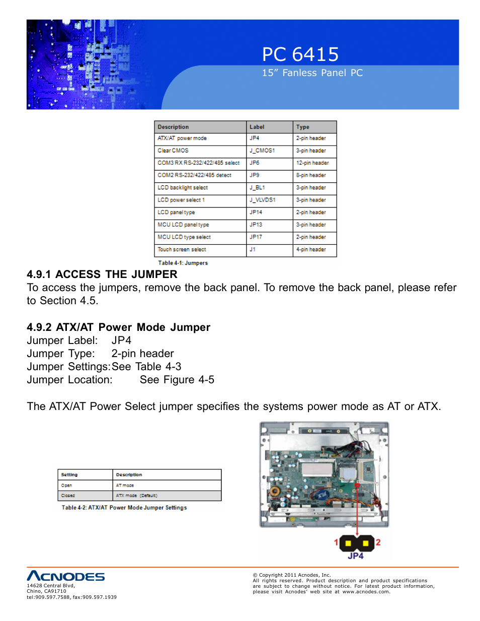 Pc 6415 | Acnodes PC 6415 User Manual | Page 32 / 107