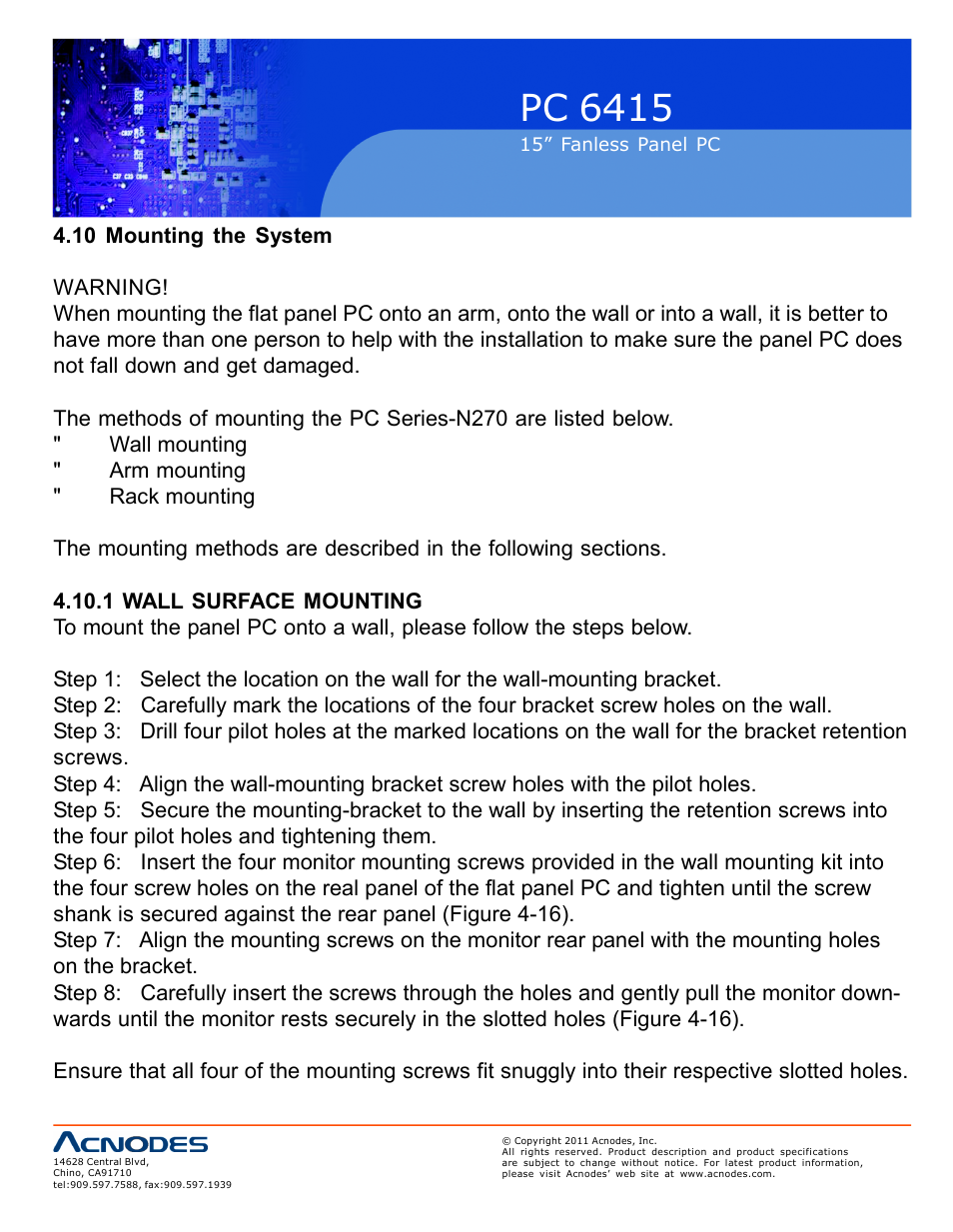Pc 6415 | Acnodes PC 6415 User Manual | Page 40 / 107