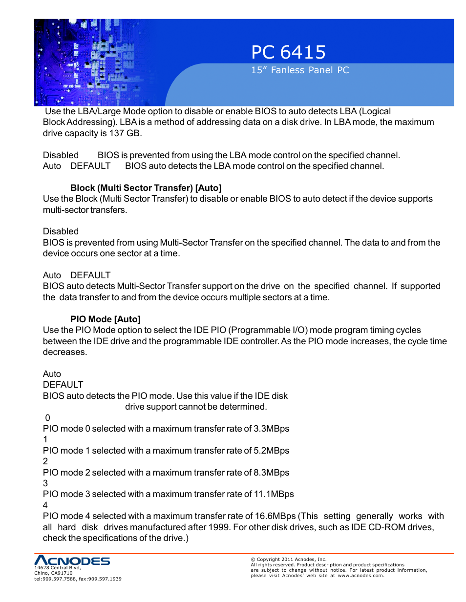 Pc 6415 | Acnodes PC 6415 User Manual | Page 61 / 107