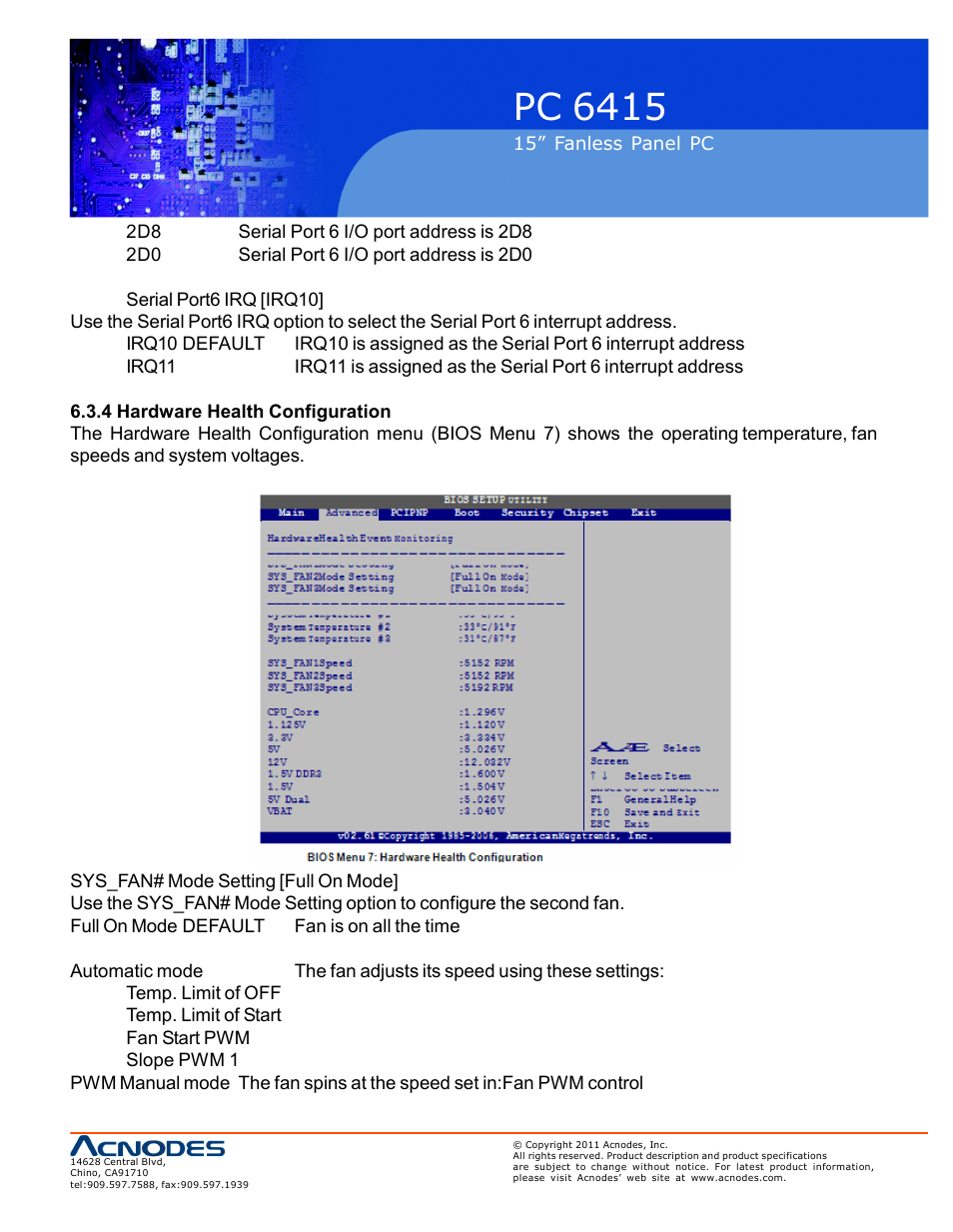 Pc 6415 | Acnodes PC 6415 User Manual | Page 67 / 107